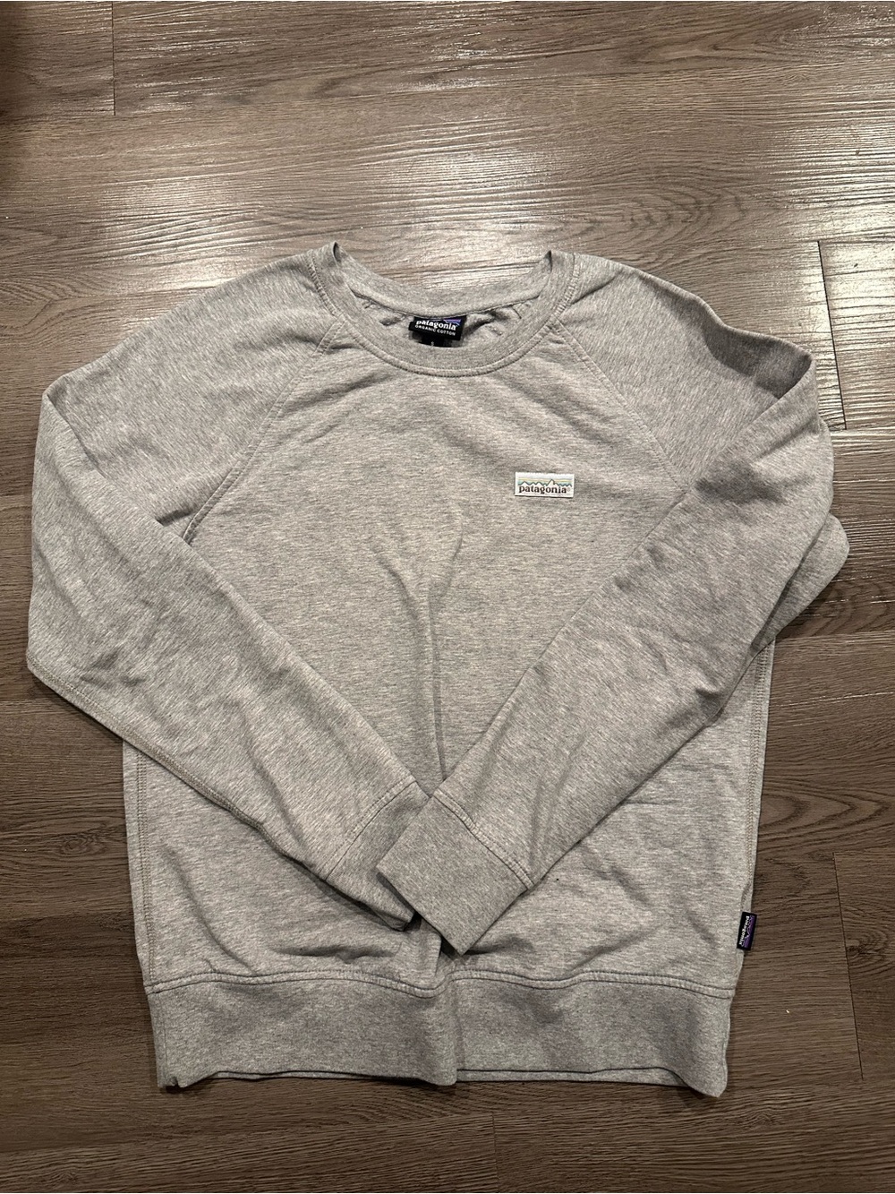 Patagonia organic cotton gray sweatshirt